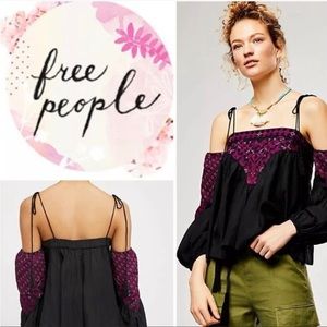 NWT Free People Vacay Vibin' Cold Shoulder Top